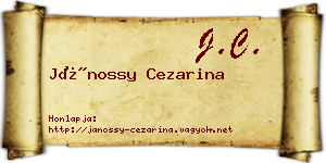 Jánossy Cezarina névjegykártya